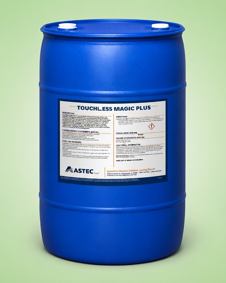 Astec Touchless Magic Plus heavy-duty equipment and fleet wash in 55-gallon drum