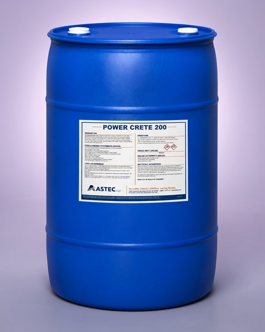Astec Power Crete 200 heavy-duty concrete remover in 55-gallon drum