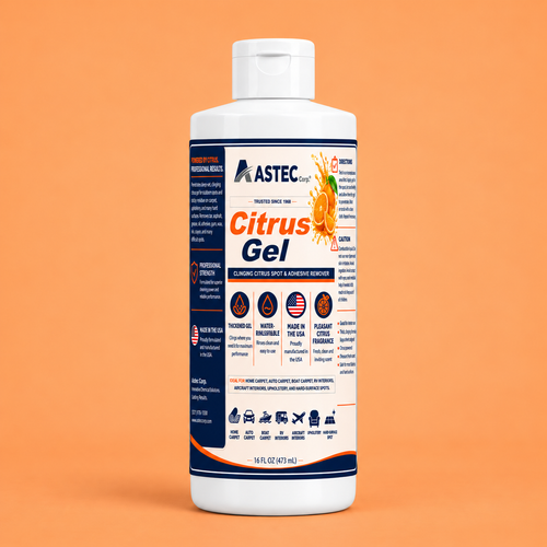Astec Citrus Gel 16 oz carpet, upholstery and adhesive spot remover bottle