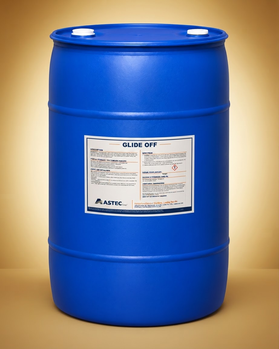 Astec Glide Off asphalt release agent in 55-gallon drum
