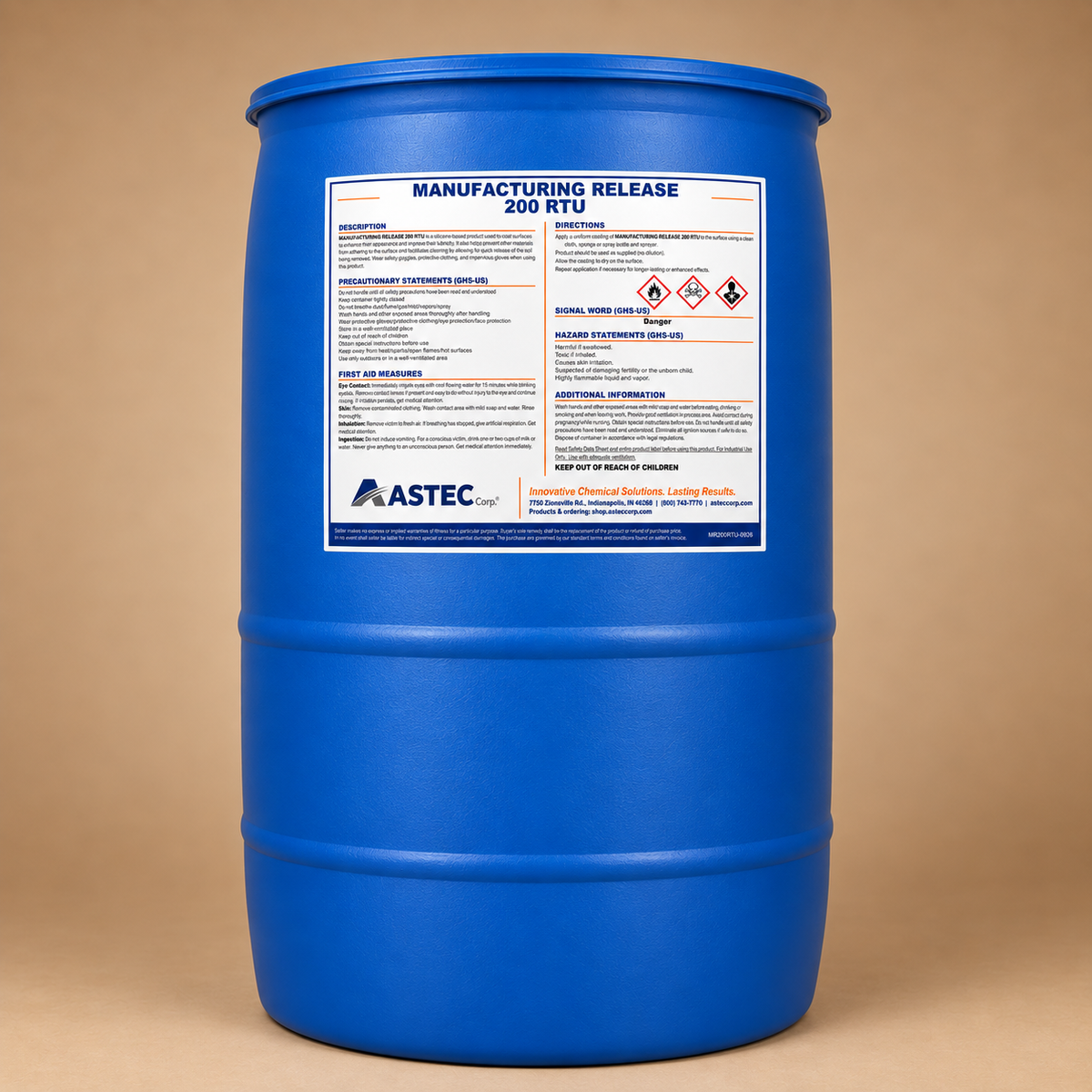 Astec Manufacturing Release 200 Ready to Use equipment release coating in 55-gallon drum