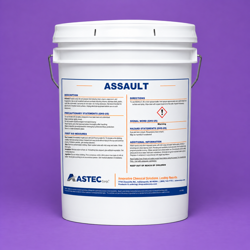 Astec Assault light-duty metal and equipment cleaner in 5-gallon pail
