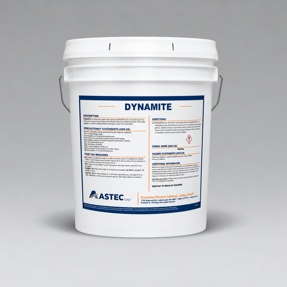 Astec Dynamite heavy-duty industrial cleaner and degreaser in 5-gallon pail