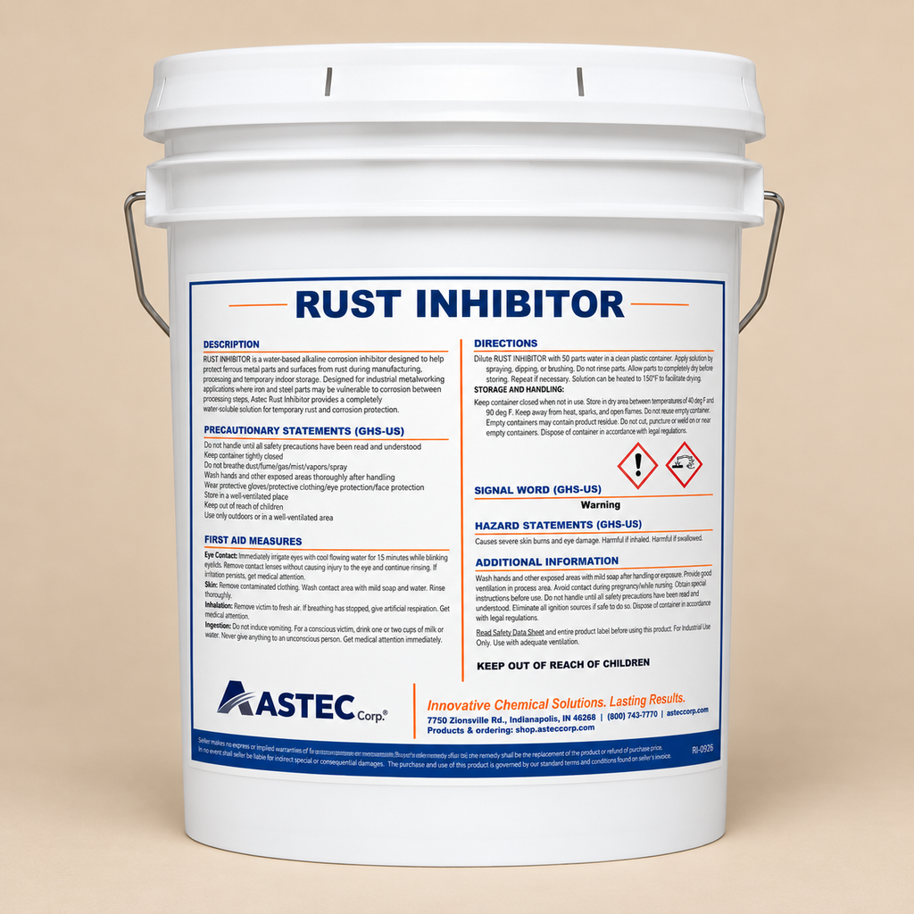 Astec Rust Inhibitor water-based corrosion protectant in 5-gallon pail
